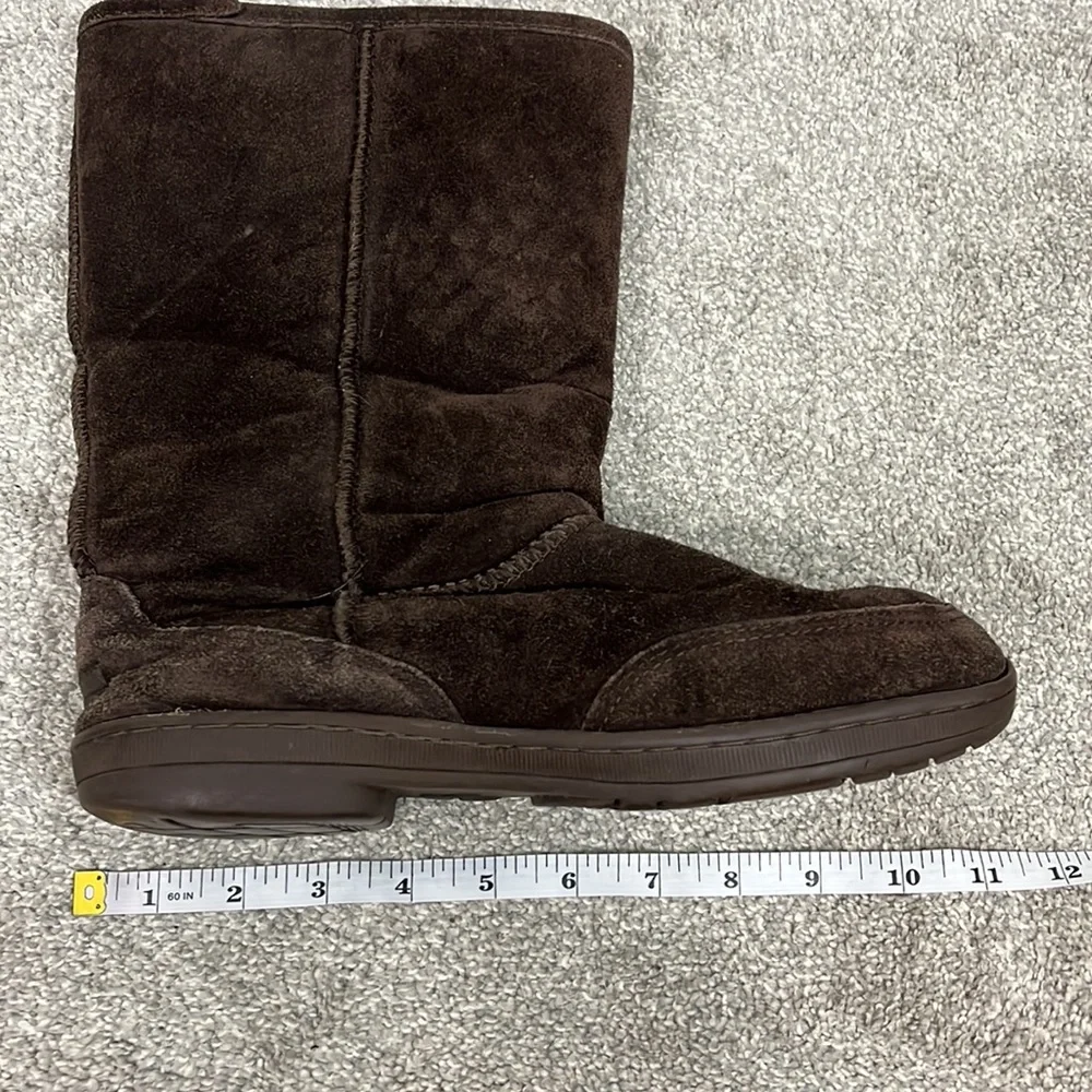 Bearpaw Size 8 Brown Midcalf Meadow Tall Sheepskin Wool Lining Suede Boots